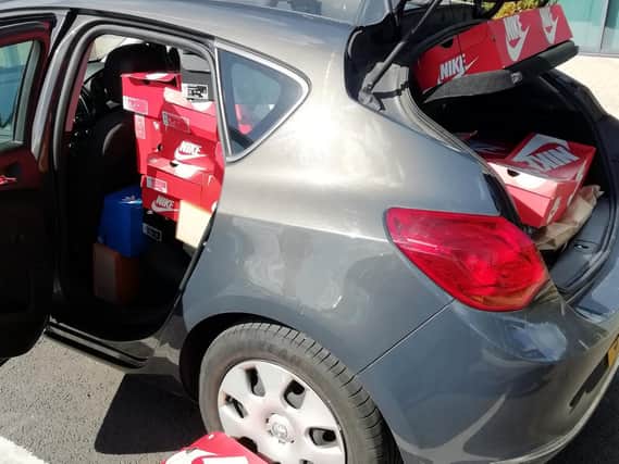 This trainers filled this car