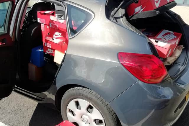 This trainers filled this car