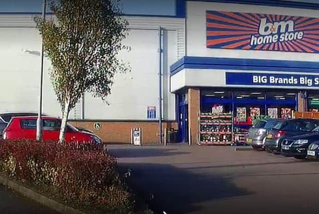 The purse was taken from the disabled bay area at B&M
