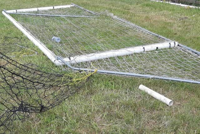 Two goals have been broken and will cost 1,400 to replace