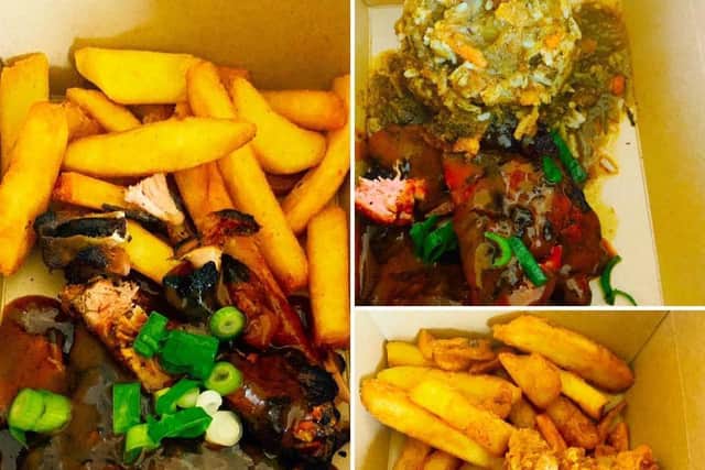 Some of the food available from June Plum in Wellingborough