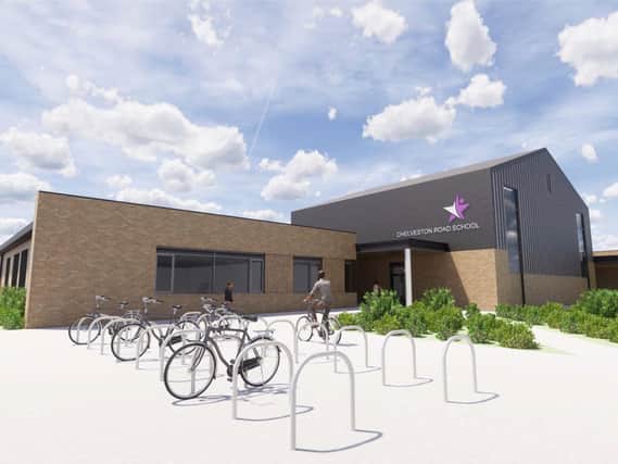 The school will feature two one storey wings and a central two storey hall building.
