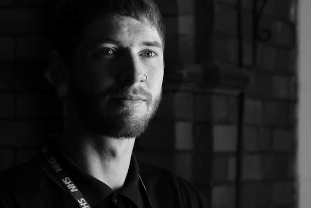 A black and white photo from Robert's collection - KGH A&E porter Jason.