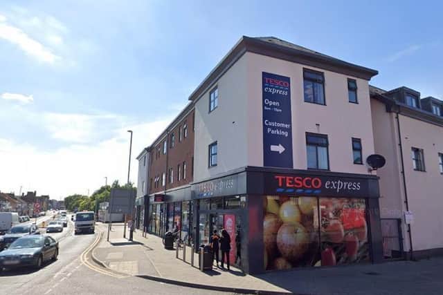 The victim was followed from this Tesco Metro store in Wellingborough Road