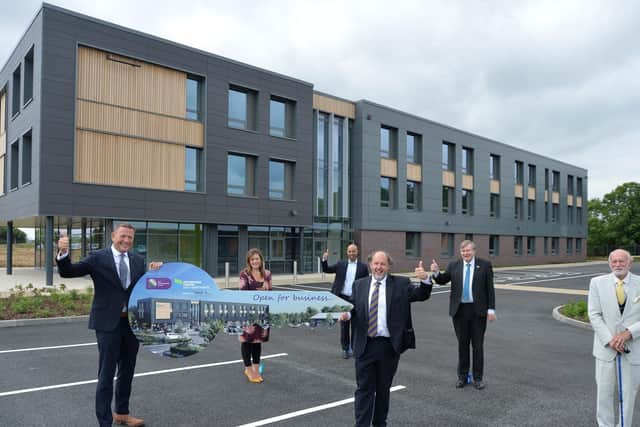 The handover of the keys for the new Enterprise Centre for East Northants