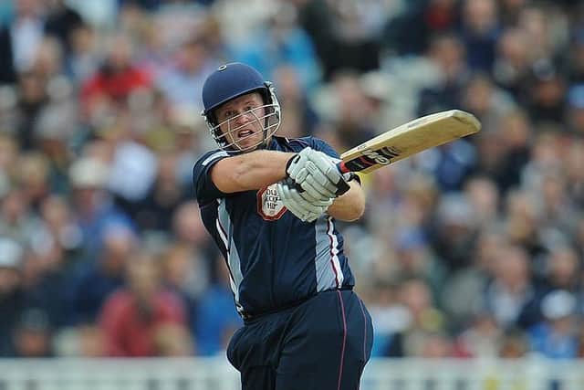Richard Levi hits out during the 2013 T20 Finals Day