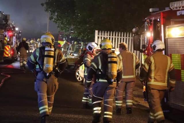 Fire crews arrived at the building at 10.50pm on Wednesday