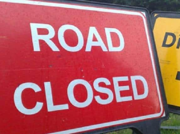 The A14 is closed after an accident in Northamptonshire this morning