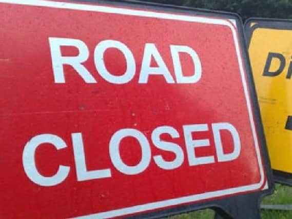 The A14 is closed after an accident in Northamptonshire this morning