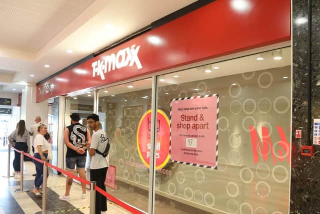 The queue outside TK Maxx earlier today.