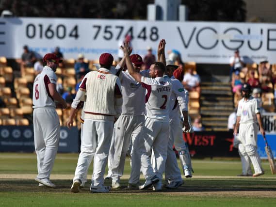 The Northants players haven't played on the County Ground turf since beating Durham in their final Championship home game of the 2019 season last September