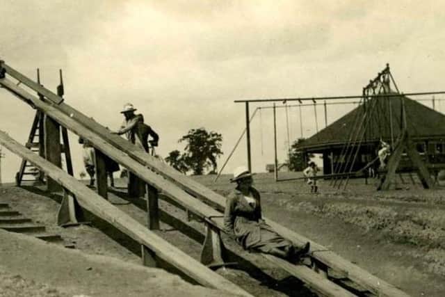 Mind the splinters! The world's first slide at Wicksteed