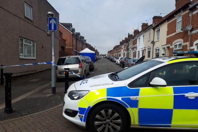 Police remain at the scene this morning.