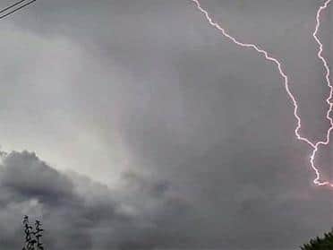 Reader Jordan Denton took this stunning photo of lightning over the county last night