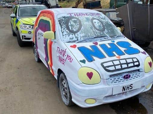 Police found the pimped Hyundai on the A6 today. Photo: @NorthantsARV