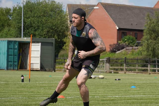 The sun came out as Saints started their preparations for a return to rugby