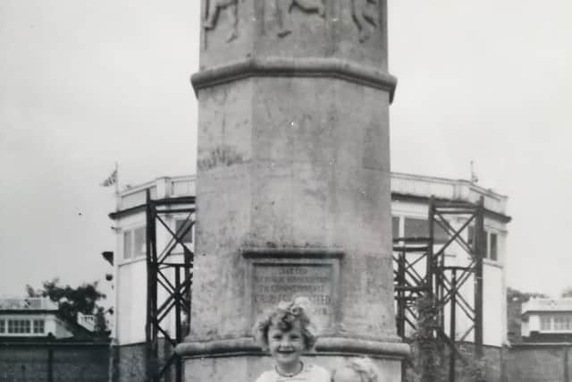 Glennis and her sister at Wicksteed Park