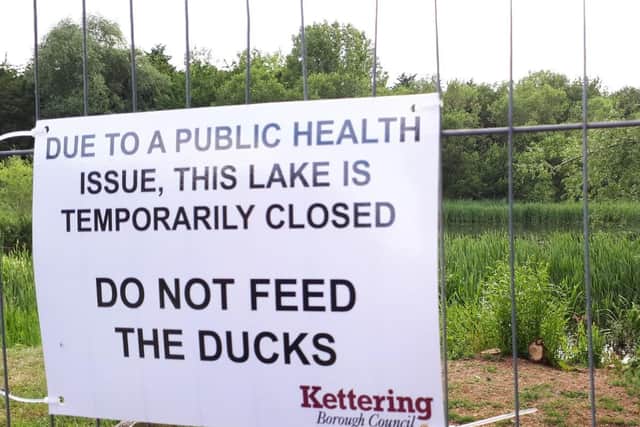 The lake is closed.