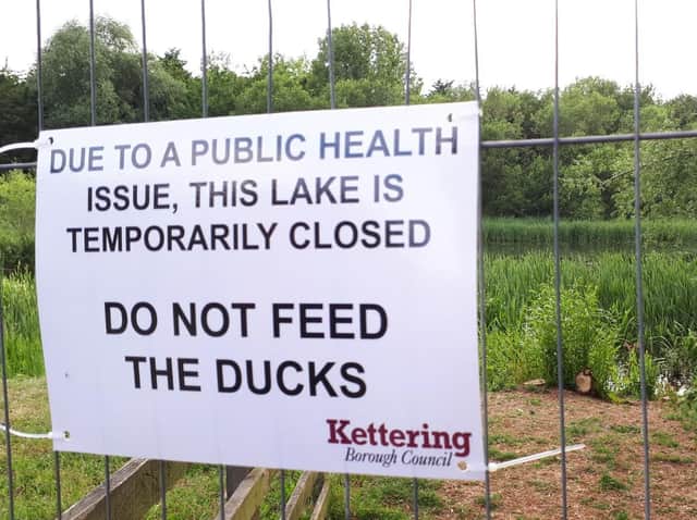 The lake is closed.