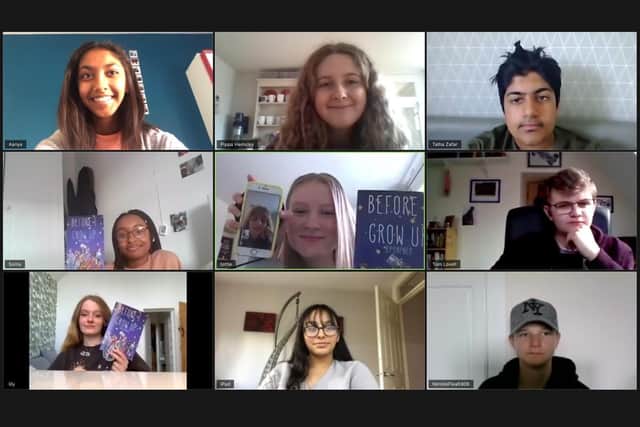 Members of the Wellingborough School team during their online interview