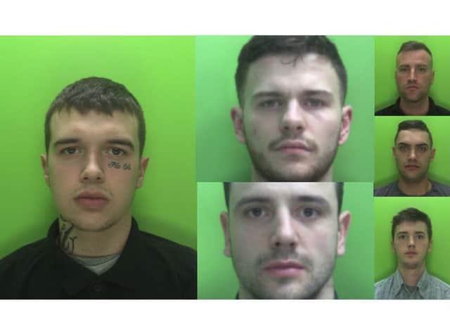 The gang of six. Picture: Nottinghamshire Police