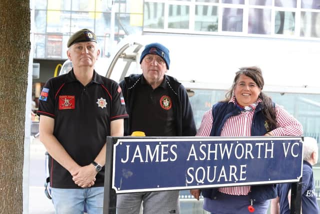 l-r Andy Ryan, John Mann and Liz Harries
