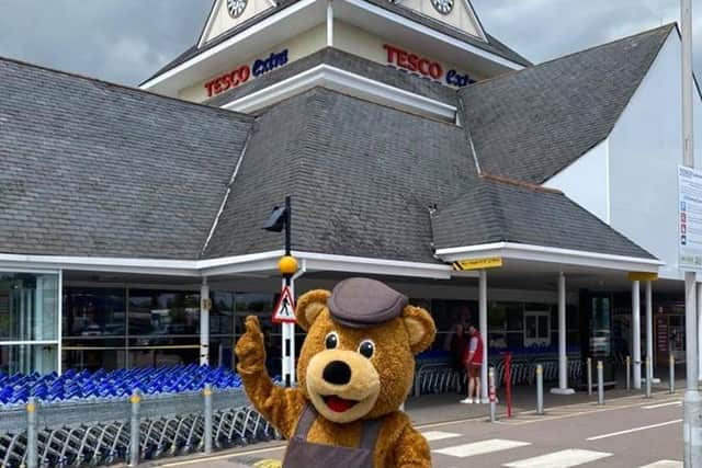Wicky Bear at Tesco on Sunday