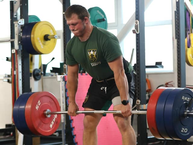 Alex Waller has been in action in the gym