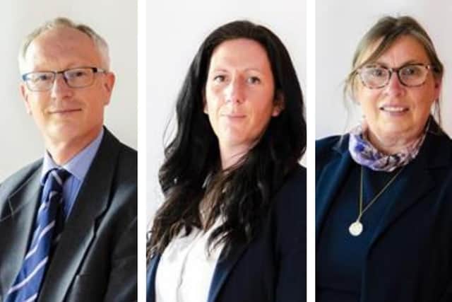 Cllrs Philip Irwin, Leanne Buckingham and Wendy Brackenbury were among those who asked questions of the council's education department