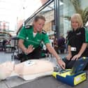 An AED training session given by St John Ambulance staff