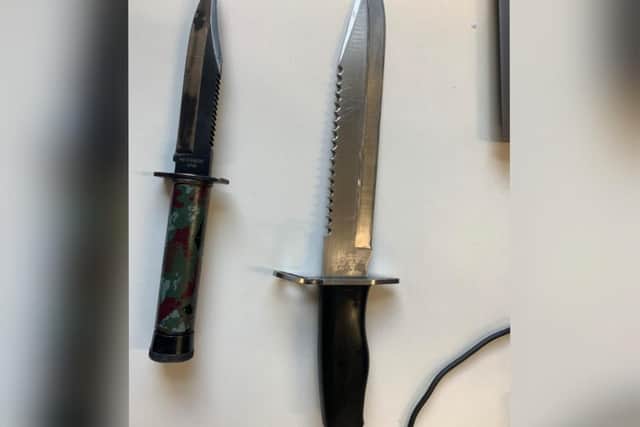 Police found these knives. Credit: Northants Police