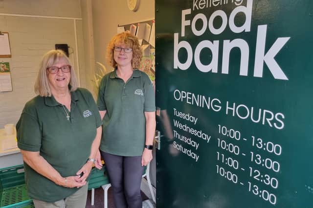 Jane Calcott and Jane Stone from Kettering Food Bank