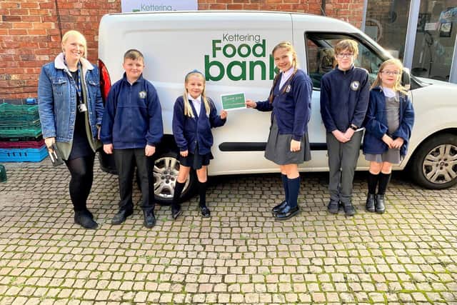 Cranford School pupils supported the Kettering Food Bank