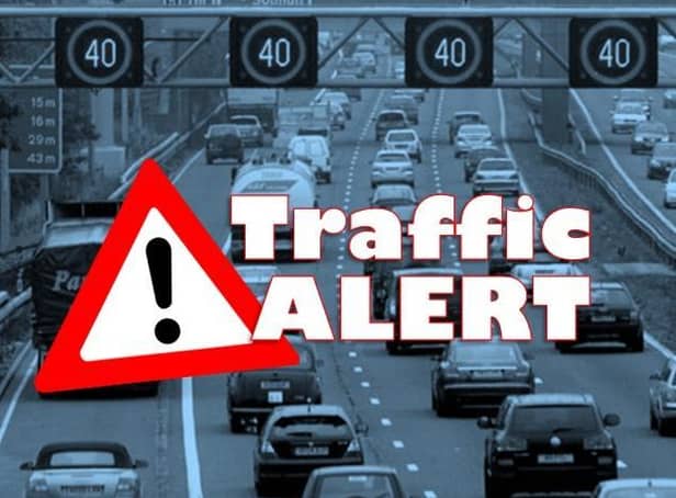 One lane is blocked following a crash on the A45 between Wellingborough and Northampton