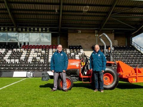 Corby Town have secured a new tractor to help maintain their pitch at Steel Park