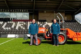 Corby Town have secured a new tractor to help maintain their pitch at Steel Park