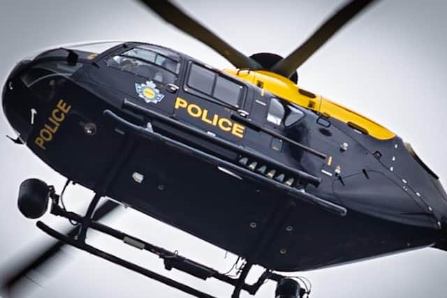 The police chopper was involved in searching for a missing person when the incident happened in September
