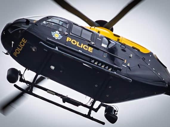 The police chopper was involved in searching for a missing person when the incident happened in September