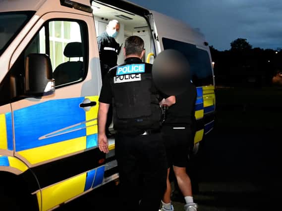 More than 70 officers from Northamptonshire Police took part in a series of warrants in the town