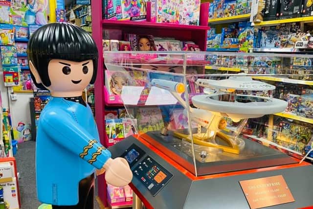 The Spock figure is over 5ft tall