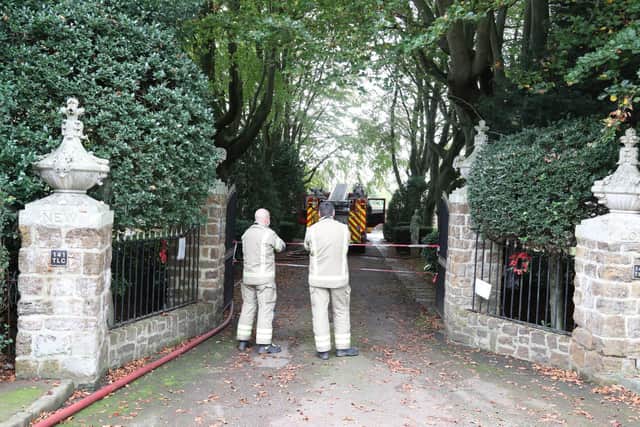 Fire firefighters on the scene yesterday (Tuesday, October 26)