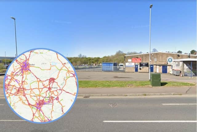 The proposed site on an industrial estate in Corby.