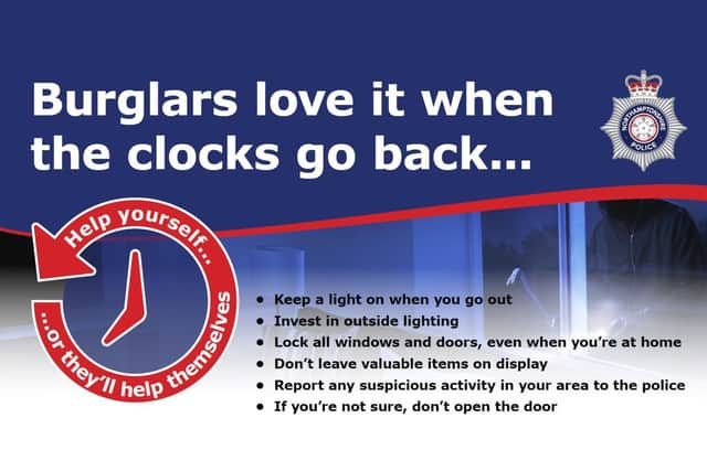 Clocks go back one hour on October 31