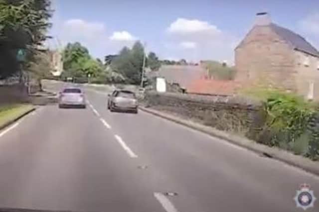 The footage from the Op Snap dash-cam video