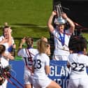 Sarah Hunter with the 2021 Six Nations trophy