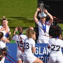Sarah Hunter with the 2021 Six Nations trophy