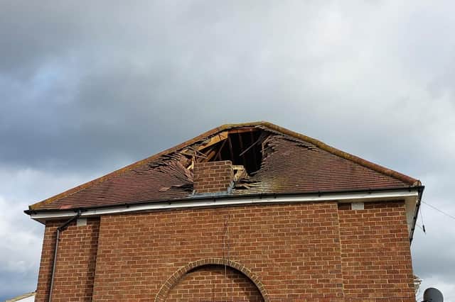 Damage to the Station Road home