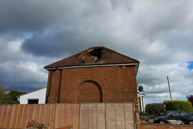 Damage to the Station Road home
