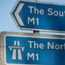 There is currently a "large backlog" of traffic on the M1, reports Highways England.