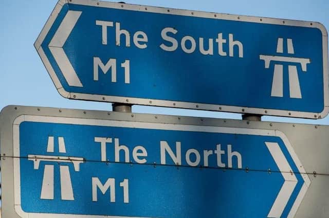 There is currently a "large backlog" of traffic on the M1, reports Highways England.